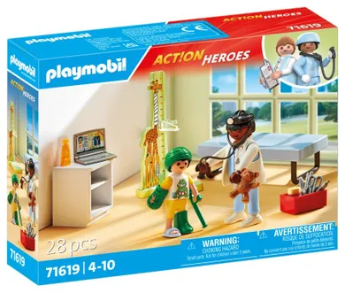 Playmobil, Action Heroes, Pediatra z pluszowym misiem, 71619