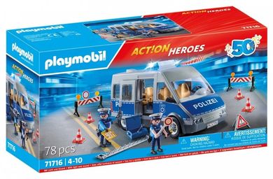 Playmobil, Action Heroes, Samochód policyjny z blokadą, 71716