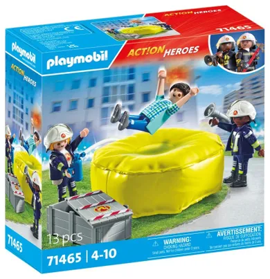 Playmobil, Action Heroes, Strażacy z poduszką powietrzną, 71465