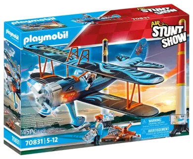 Playmobil, Air Stuntshow, Samolot dwupłatowy Feniks, 70831