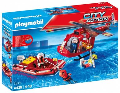 Playmobil, City Action, Helikopter ratowniczy z pontonem, 4428