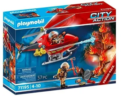 Playmobil, City Action, helikopter strażacki, 71195