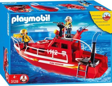 Playmobil, City Action, Łódź strażacka z armatką wodną, 3128