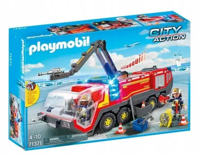 Playmobil, City Action, Pojazd strażacki na lotnisku ze światłem, 71371