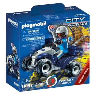 Playmobil, City Action, Policyjny Speed Quad, 71092