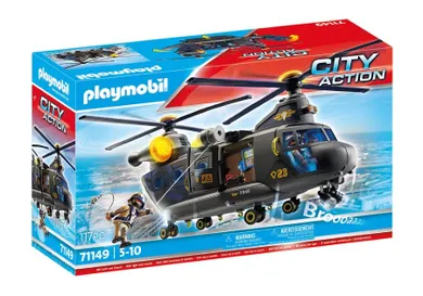 Playmobil, City Action, Śmigłowiec ratunkowy jednostki specjalnej, 71149