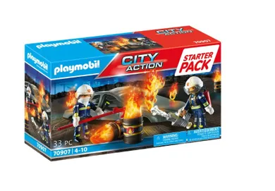 Playmobil, City Action, Starter Pack: Ćwiczenia straży pożarnej, 70907