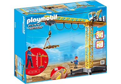 Playmobil, City Action, wielki zdalnie sterowany dźwig, 5466