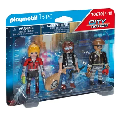 Playmobil, City Action, Zestaw figurek: Złodzieje, 70670