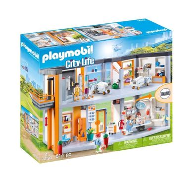 Playmobil, City Life, duży szpital z wyposażeniem, 70190