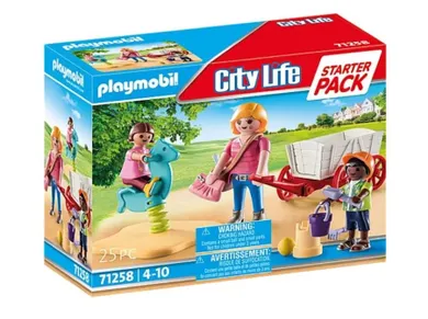 Playmobil, City Life, Starter Pack: Opiekunka z wózkiem, 71258
