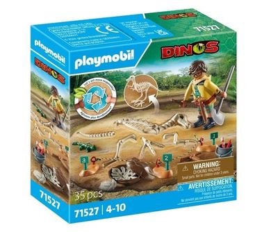Playmobil, Dinos, Wykopalisko ze szkieletem dinozaura, 71527