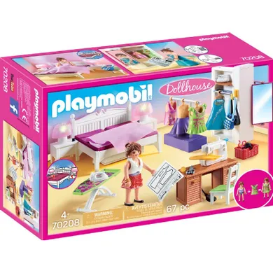 Playmobil, Dollhouse, Sypialnia z kącikiem do szycia, 70208