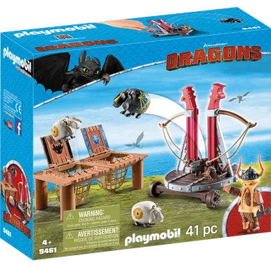 Playmobil, Dragons, Pyskacz Gbur z katapultą do owiec, 9461