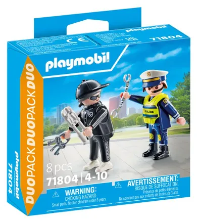 Playmobil, Duo Pack, Policjant i złodziej, 71804