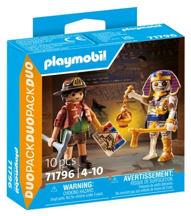 Playmobil, Duo Pack, Poszukiwacz skarbów i mumia, 71796