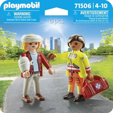 Playmobil, DuoPack, Sanitariusz z pacjentem, 71506