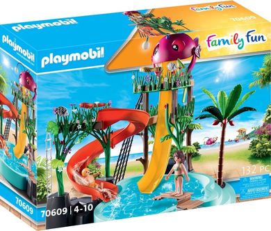 Playmobil, Family Fun, Aqua Park ze zjeżdżalniami, 70609
