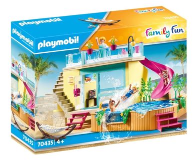 Playmobil, Family Fun, Bungalow z basenem, 70435