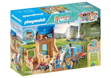 Playmobil, Horses of Waterfall, Amelia i Whisper z boksem stajennym, 71353