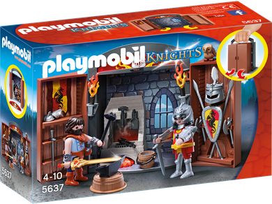 Playmobil, Knights, Play Box Kuźnia rycerska, 5637