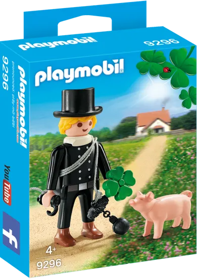 Playmobil, Kominiarz z czterolistną koniczynką i świnką, 9296