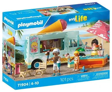 Playmobil, My Life, Furgonetka z lodami i sklepikiem surfingowym, 71904