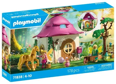 Playmobil, Princess Magic, Przytulny dom wróżek i złoty jednorożec, 71838
