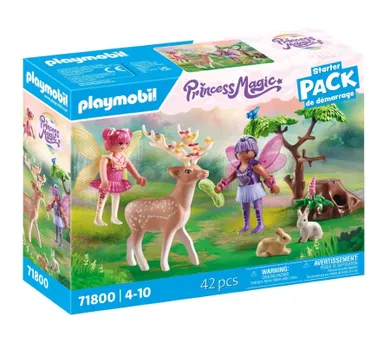 Playmobil, Princess Magic, Starter Pack: Wróżki z leśnymi zwierzętami, 71800