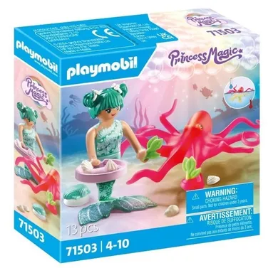 Playmobil, Princess Magic, Syrenka ze zmieniającą kolory ośmiornicą, 71503