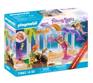 Playmobil, Princess Magic, Syrenki ze skarbem i delfinem, 71861