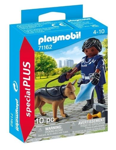 Playmobil, Special Plus, Policjant z psem tropiącym, 71162