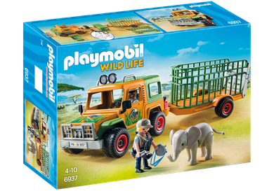 Playmobil, Wild Life, Terenówka rangera z przyczepą, 6937