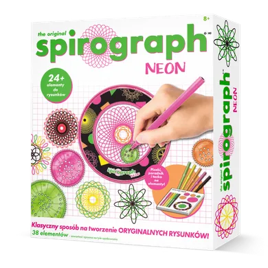 Playmonster Group, Spirograph, zestaw kreatywny, neon