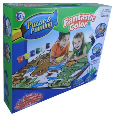 Plaża, puzzle do malowania, 12 elementów
