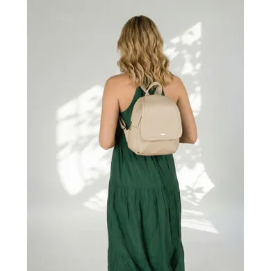 Plecak, beżowy, skóra ekologiczna, Rovicky