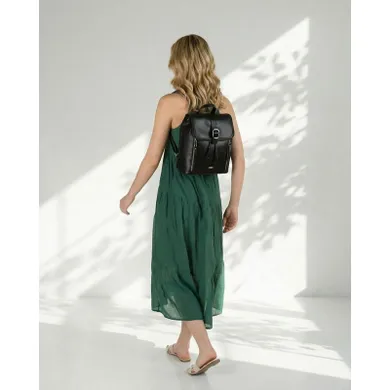 Plecak, czarny, skóra ekologiczna, Rovicky