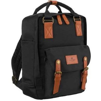 Plecak miejski, czarno-brązowy, Peterson