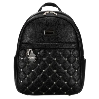 Plecak miejski, czarny, skóra ekologiczna, Peterson