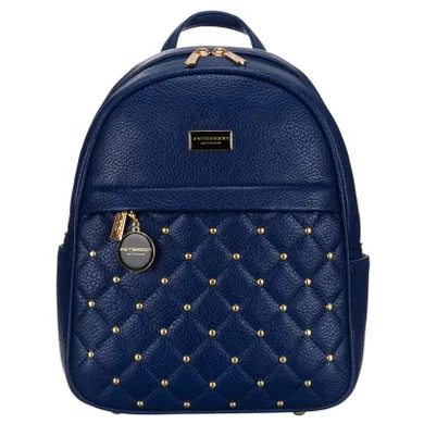 Plecak miejski, niebieski, skóra ekologiczna, Peterson