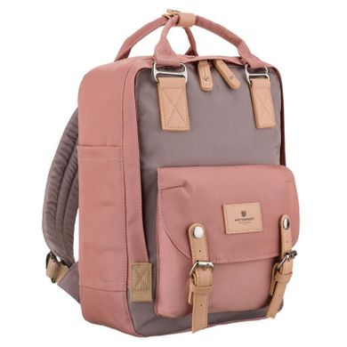 Plecak miejski, różowo-szary, Peterson