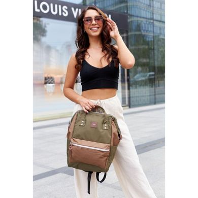 Plecak na laptopa, zielony, wodoodporny, port USB, Himawari