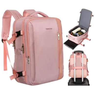 Plecak podróżny, bagaż podręczny do samolotu, różowy, Peterson