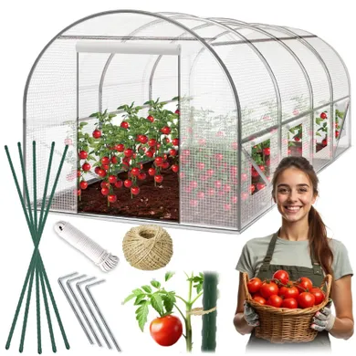 Plonos, tunel ogrodowy, 2-4,5 m, 9 m2, biały