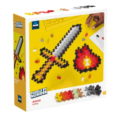Plus-Plus Mini, Miecz i ogień, puzzle po numerach, 250 elementów