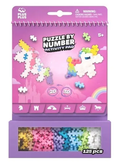 Plus-Plus, Puzzle by Number, Activity Pad, klocki, zestaw bajkowy, 125 elementów