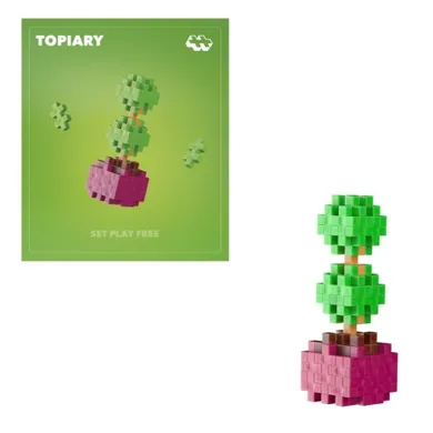 Plus-Plus, Roślinki, Topiary, klocki, 49 elementów