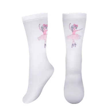 Podkolanówki dziewczęce, białe, Milusie