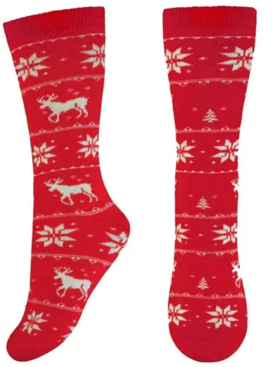 Podkolanówki dziewczęce, czerwone, Milusie