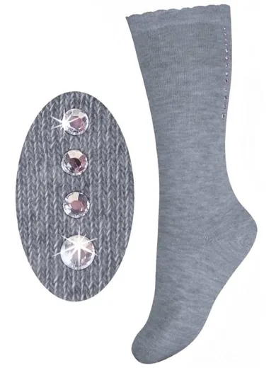 Podkolanówki dziewczęce, szare melanż, Milusie